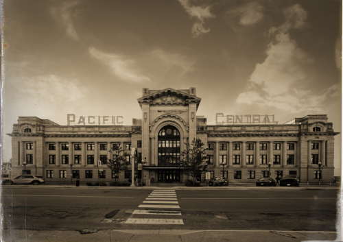 Pacific Central BW Old Postcard